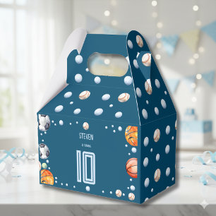 Ball sports kids birthday favour box