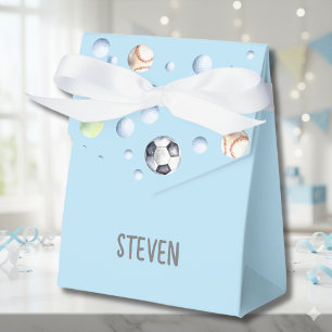 Ball sports kids birthday favour box