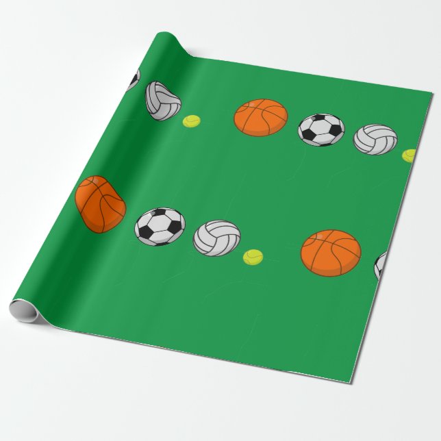 Ball Sports Wrapping Paper (Unrolled)