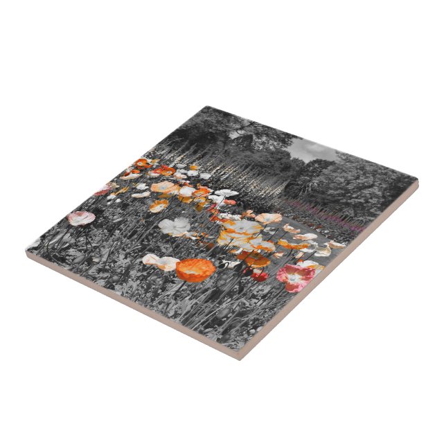 Ballarat Botanic Gardens Floral Display Ceramic Tile (Side)