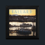 Ballard Boats Gift Box<br><div class="desc">Sunset shot of Boatyard in Ballard,  Seattle,  WA</div>