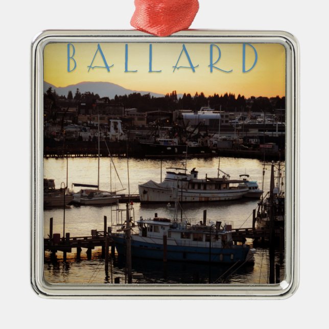 Ballard Boats Metal Tree Decoration (Front)