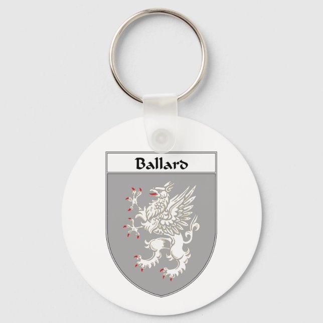 Ballard Coat of Arms/Family Crest Key Ring (Front)