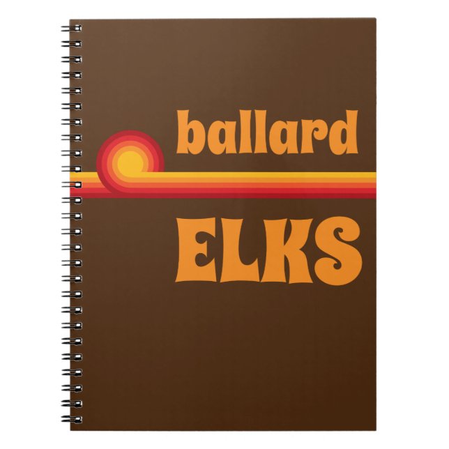 Ballard Elks Retro Rainbow Notebook (Front)