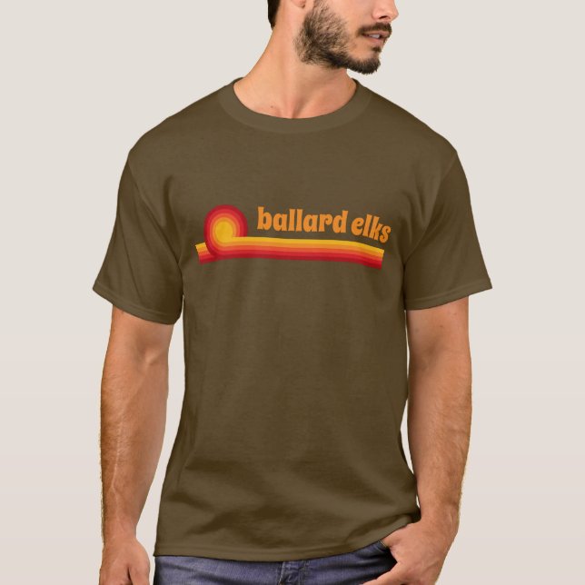 Ballard Elks Retro Rainbow T-Shirt (Front)