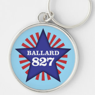 Ballard Elks Star Key Ring