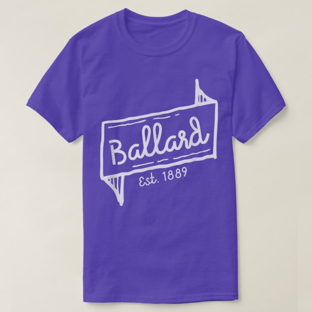 Ballard Seattle Washington Est  T-Shirt (Design Front)