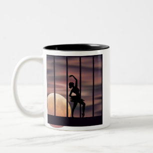 Ballarina at Sunset Two-Tone Coffee Mug