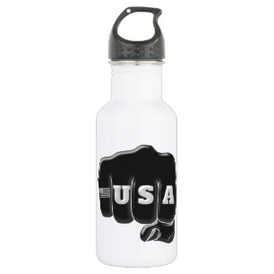 Balled Fist USA American Flag TATTOO 532 Ml Water Bottle
