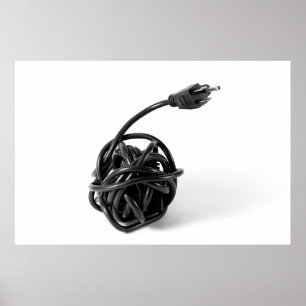 Balled Up Power Cable Poster