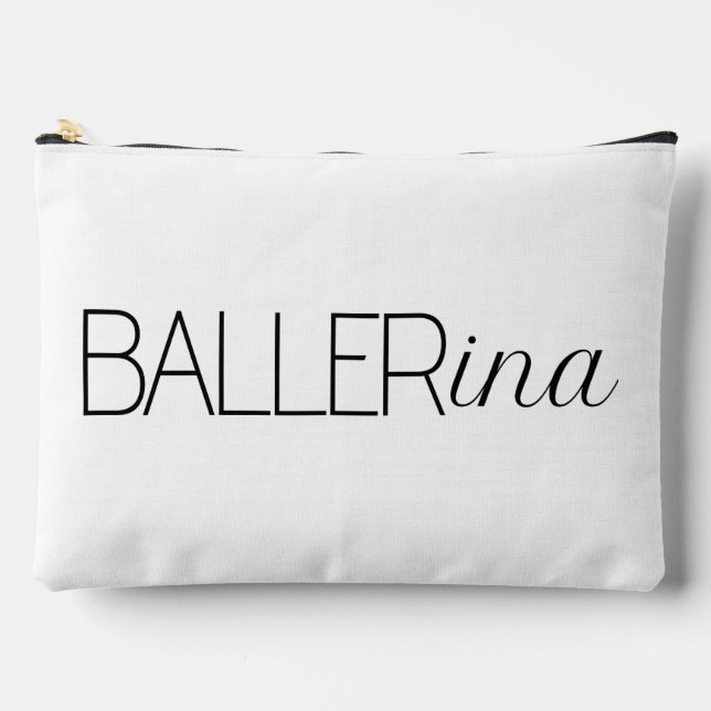 "Baller" Ballerina Accessory Pouch (Front)