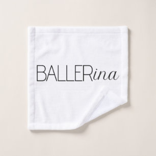 "Baller" Ballerina Wash Cloth