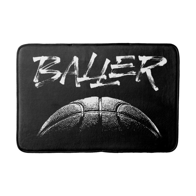 Baller (basketball) bath mat (Front)