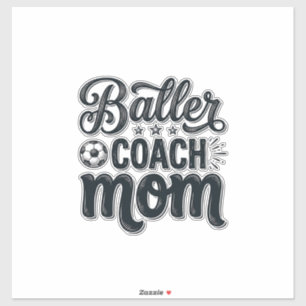 Baller Coach Mum Vintage Soccer Shirt Design_1