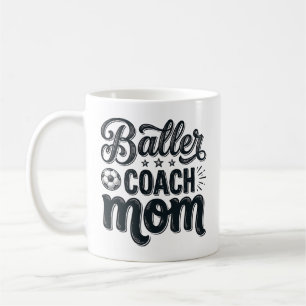 Baller Coach Mum Vintage Soccer Shirt Design_1 Coffee Mug