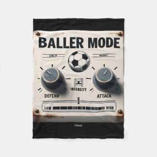 Baller Mode - White Eroded Sign Attack And Defend  Fleece Blanket