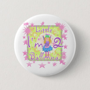 Ballerina 2nd Birthday Tshirts and Gifts 6 Cm Round Badge