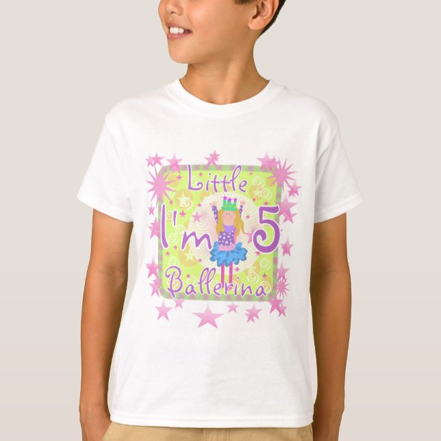 Ballerina 5th Birthday tshirts and Gifts (Front)
