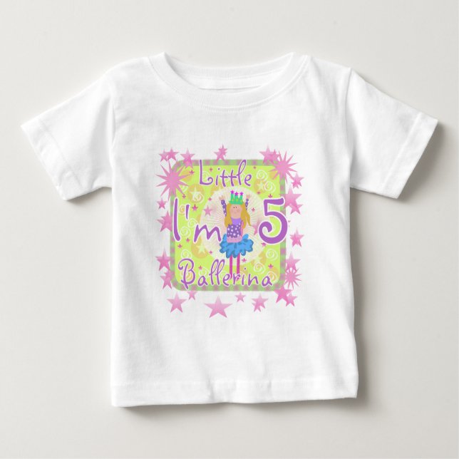 Ballerina 5th Birthday tshirts and Gifts (Front)