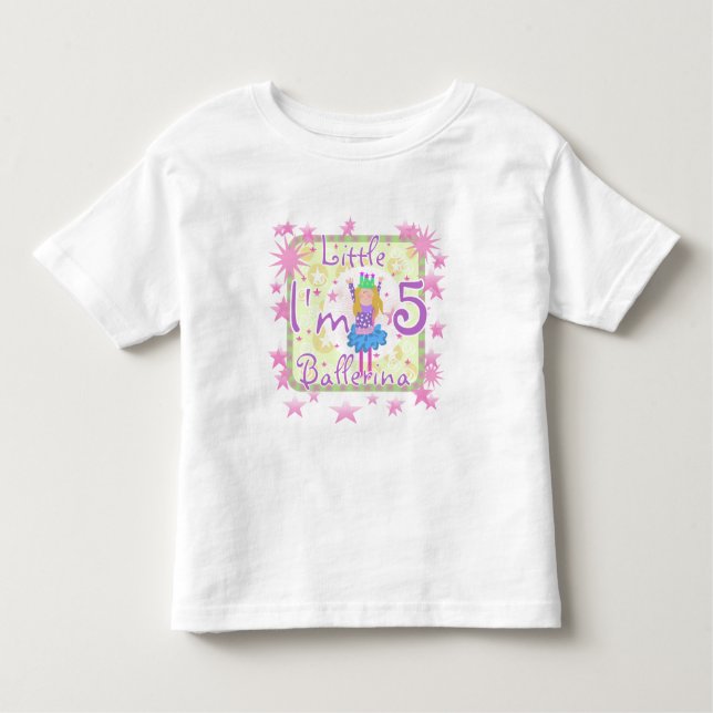 Ballerina 5th Birthday tshirts and Gifts (Front)