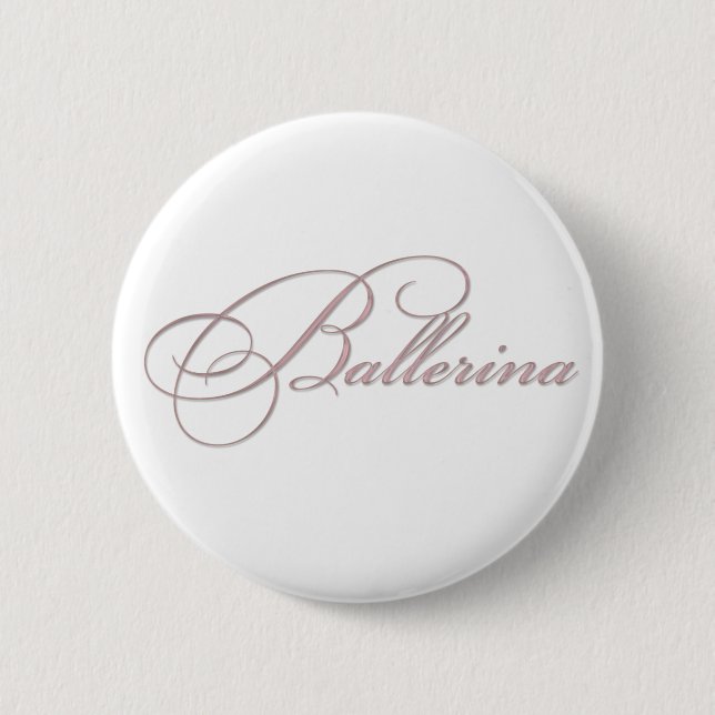 Ballerina 6 Cm Round Badge (Front)