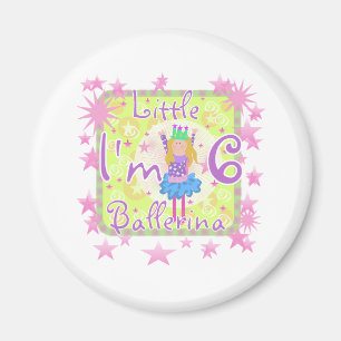 Ballerina 6th Birthday Magnet