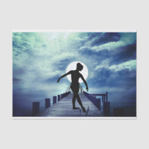 Ballerina and Full Moon Tissue Paper