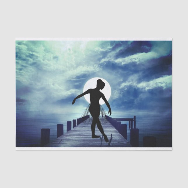 Ballerina and Full Moon Tissue Paper (Front)