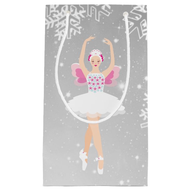 Ballerina and Nutcracker Christmas Gift Bag (Front)