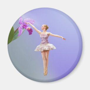 Ballerina and Orchid Magnet