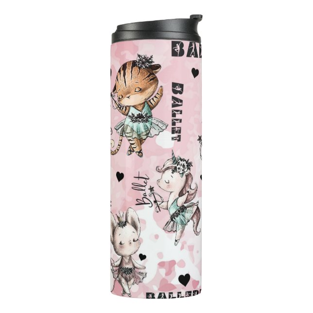 Ballerina animals thermal tumbler (Rotated Left)