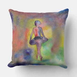 Ballerina Art Painting Throw Pillow 51 cm x 51 cm