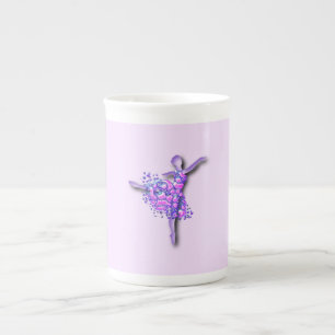 Ballerina Art Purple Dance - Ballet Dancer Bone China Mug