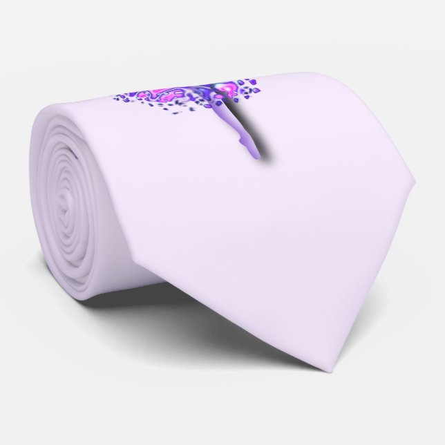 Ballerina Art Purple Dance - Ballet Dancer Drawing Tie (Rolled)
