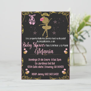 Ballerina Baby shower invitacion de bailarina Invitation