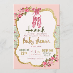 Ballerina Baby Shower Invitation
