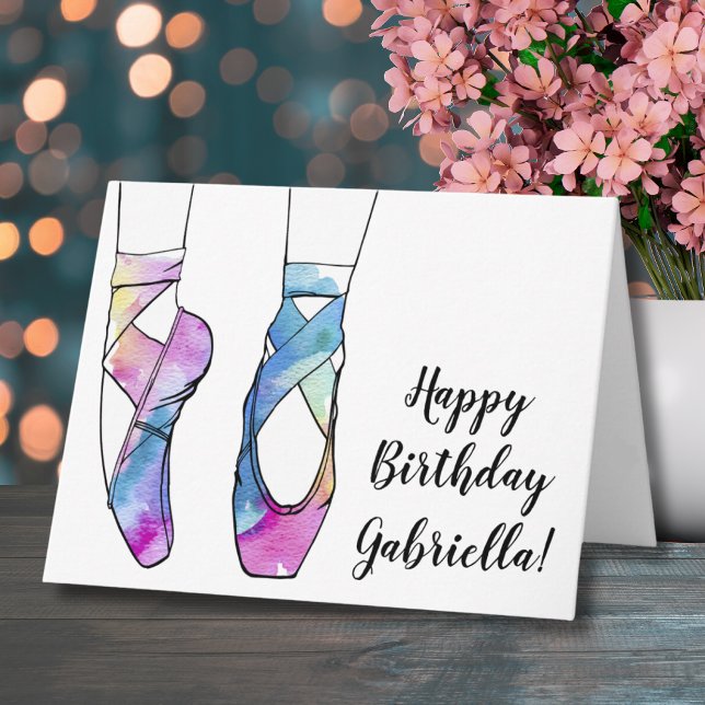 Ballerina Ballet Birthday Party Card (Creator Uploaded)