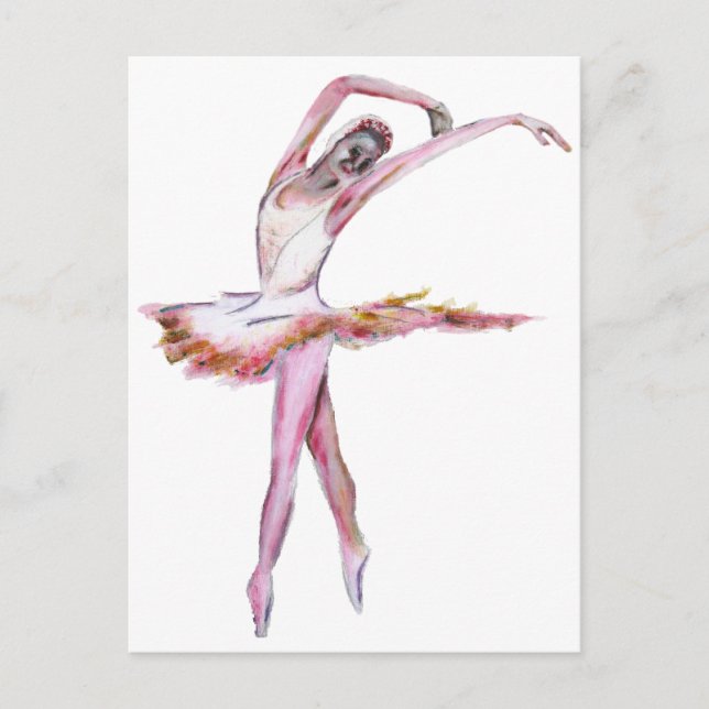 Ballerina , ballet dance art gifts, cards,t shirts postcard (Front)