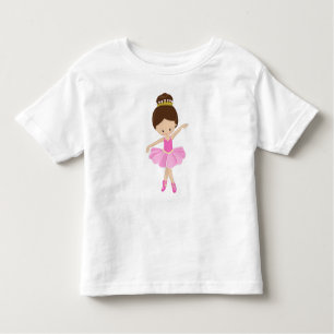 Ballerina, Ballet Dancer, Ballet Girl, Brown Hair Toddler T-Shirt