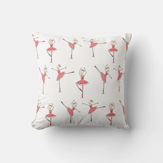 Ballerina Ballet Dancer Cushion (Front)