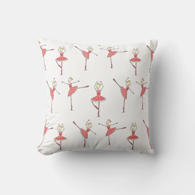 Ballerina Ballet Dancer Cushion (Front)