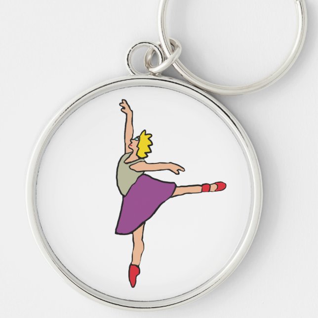 Ballerina Ballet Dancer Key Ring (Front)