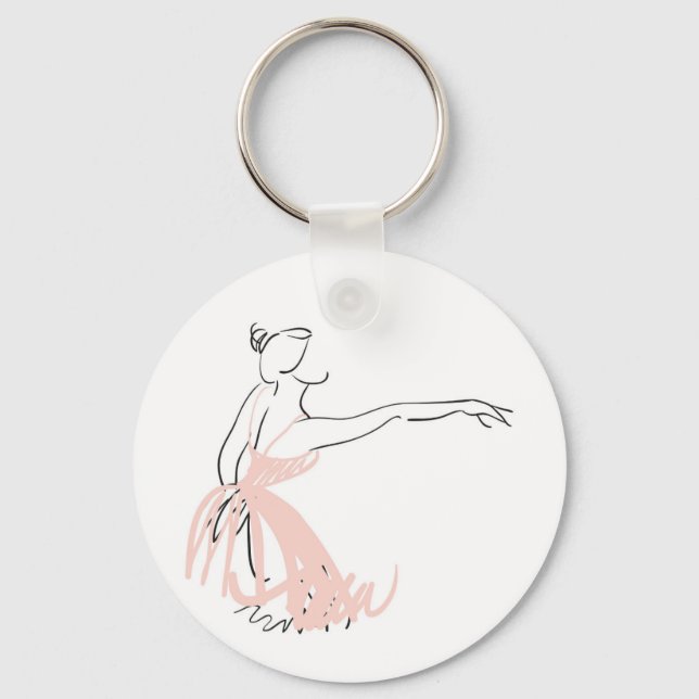 Ballerina ballet dancer key ring (Front)