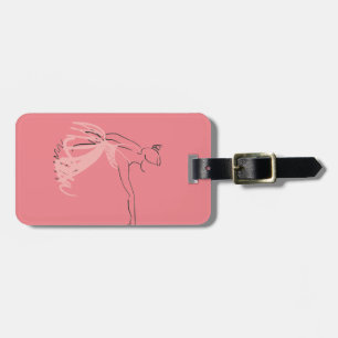 Ballerina ballet dancer luggage tag