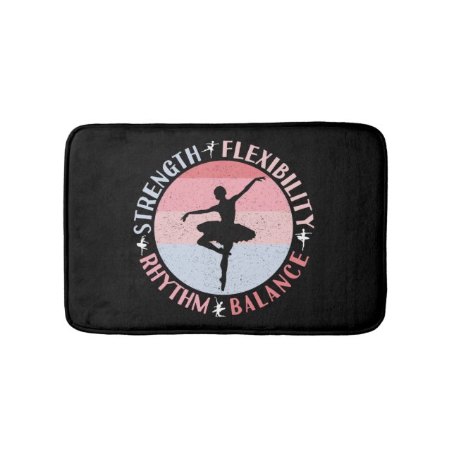 Ballerina Ballet Dancer - Mindset Values Bath Mat (Front)