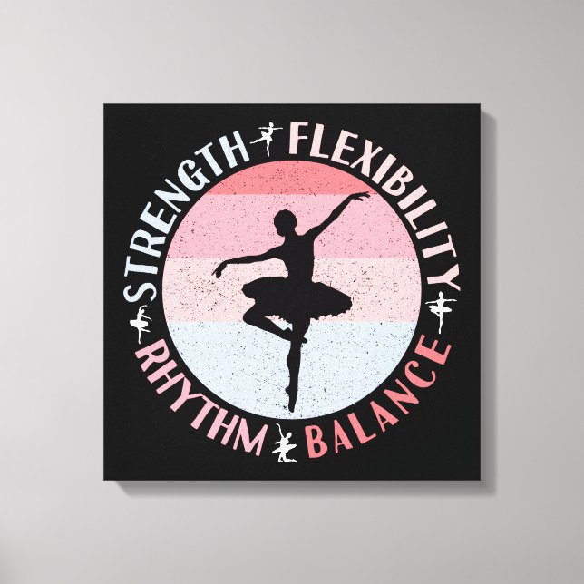 Ballerina Ballet Dancer - Mindset Values Canvas Print (Front)