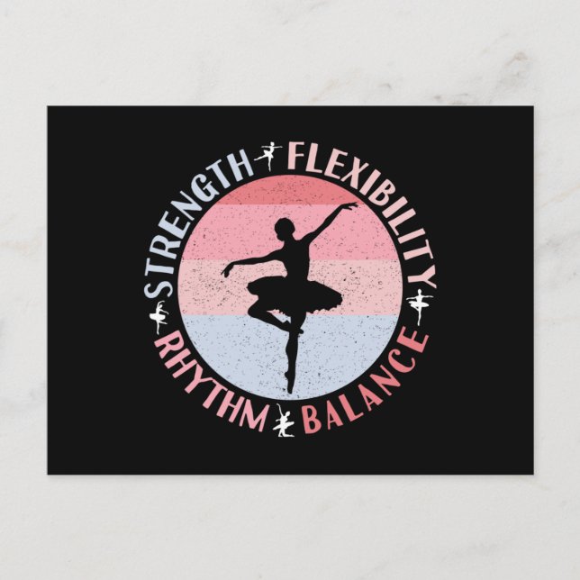 Ballerina Ballet Dancer - Mindset Values Postcard (Front)
