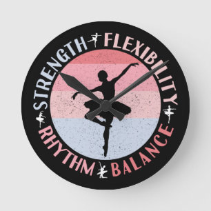 Ballerina Ballet Dancer - Mindset Values Round Clock