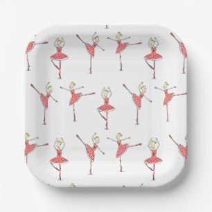 Ballerina Ballet Dancer Paper Plate