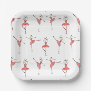 Ballerina Ballet Dancer Paper Plate